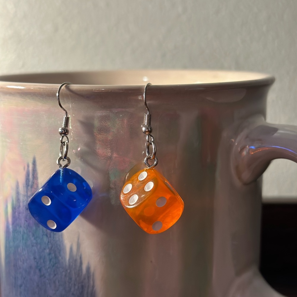 Auburn Tigers Dice Earrings